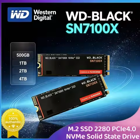 Western Digital WD_BLACK SN7100X M.2 2280 NVMe PCIe 4.0 Gaming SSD 4TB Internal SSD High Speed Stora