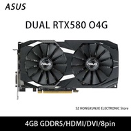 Yy ASUS Dual-Rx580-O4g Radeon RX 580 Graphics Port 4Gb Gddr5 PCI Express 3.0 16X HDMI DVI 8  For