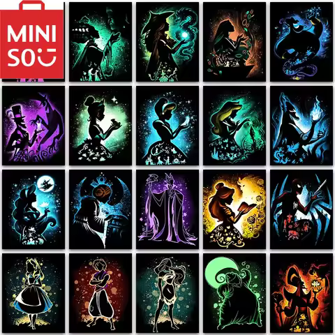 MINISO Dark Disney 5D DIY Diamond Painting Kits Alice in Wonderland Element Creation Crafts Art Kit 