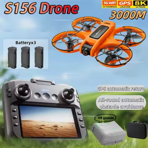 S156 Drone with VR Glasses 8K WIFI GPS Positioning Professional HD Aerial RC Plane HD Dual Camera Qu