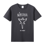 Pure ผ้าฝ้าย Round Neck Rock เสื้อยืดผู้ชาย ฤดูร้อน Band Nirvana Kurt Cobain สินค้าแขนสั้น ทันสมัย S