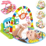 UPUT Newborn Activity Gym Toy, Music Rack Early Education Baby Fitness Piano Play Mat,  Piano Keyboa