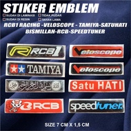 Racing Emblem Stickers | Racing Embossed Stickers | Resin Embossed Emblem Sticker