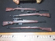 WB4W二戰部門 mini模型1/6褐黑雙色狙擊槍一組(4把 可組裝式) 不是真人用的