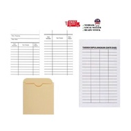 Kad Pinjaman / Library Card / Kad Pulang / Card Date Due / Library Pocket