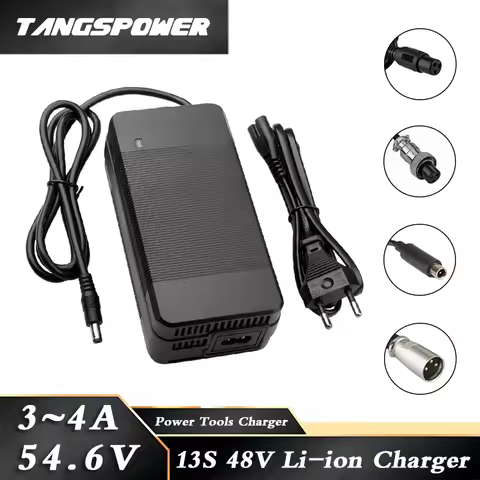54.6V 4A 3A Lithium Battery Charger For 10Series Kugoo C1 G2 M4 48V 4A 3A Li-ion Battery Pack Fast C