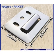 100 pcs Stainless steel Wpc Panel Clips Rust-proof and Durable WPC wall panel clip/s + screws WPC pa