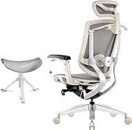 Ergonomic Office Chair Breathable Mesh Boss Chair with 5D Armrests, Sedentary Comfort Computer Chair with 3D Headrest,Adjustable Lumbar Support */1617 (Color : White, Size : Yes)