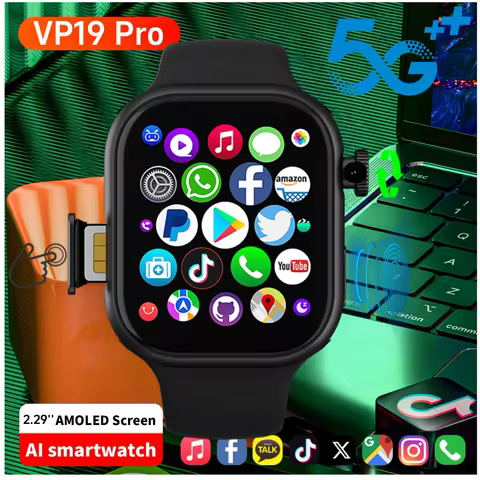 VP19 Pro Smartwatch Touch ID 5G 1580Mah Battery Android 10.0 Smartwatch With 800W Pull-out Camera Fr