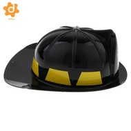 [utruiut0k] Plastic Firefighters Safety Helmet Kids Fireman Fancy Dress Role Play Black