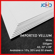 ✟ Vellum Board, (A2, 22.5" x 28.5"), 185gsm/220gsm
