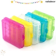 NAILSDECOR 4 AA AAA Rechargeable Battery Container for Battery Holders Coloful Battery Holder Storag