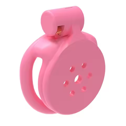 3D Printing Cobra Chastity Lock New Pink Flat Anti-Dislodgement Bondage Cock Cage Anti-Derailment Ab