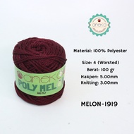 ANEKA - Poly Knitting Yarn melon BIG Ply / Polyester Crochet Knitting Yarn - 1919 Polyester Crochet 