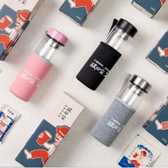 (買一送五加免運)冷熱隨心 雙層玻璃瓶 水瓶 隨行杯 環保杯 水壺