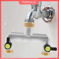 2 Way Hose Splitter 3/4 Inch Water Hose Splitter Zinc Alloy Garden Hose Adapter Outdoor Hose Splitte