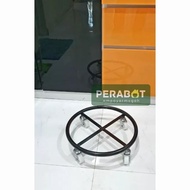 Berkualiti tinggi tugas berat 4 Roda besi Gas tangki Roller/logam Gas berdiri/Gas tangki Troli/Roda 