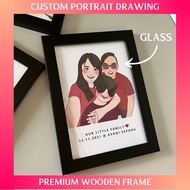 Custom Portrait Illustration Photo Frame A3 A4 A5 Size