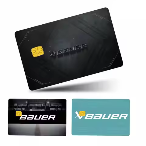 Bauer Hockey Game Film Cover Sticker Case For Small Chip Credit Debit Card Front Side 1 Set Of 4 Pcs