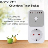 INSTORE1 Electronic Wattmeter, Socket Plug-in 10Hr Timer Switch, Smart Controller Countdown Time Fas