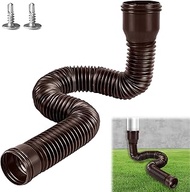 Hengrongshen 1 Piece Gutter Downpipe Extension Flexible, Downpipe Extensions Flexible Round for Down