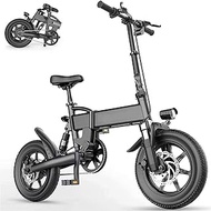 Tricycle Adult Electric Bike Folding Electric Bike 15.5Mph Aluminum Alloy Electric Bikes for Adults with 16" Tire And 250W 36V Motor E-Bike City Commute Waterproof 3-Mode Electric Bicycle