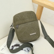 R1A9M Travel Convenient Handbag Small Phone Cloth Canvas Bag Man Bag Crossbody Bag Backpack