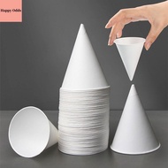 HAPPY ODDS 200Pcs เคลือบ ถ้วยกระดาษกรวยสีขาว ป้องกันการรั่วซึม 3.7ออนซ์/4.5ออนซ์ ถ้วยกระดาษแบบใช้แล้