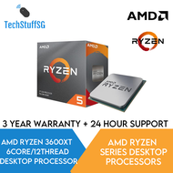 AMD Ryzen 5 3600XT 6 Core AM4 6 Core, 12 Thread, 3.8GHz, 4.5GHz Turbo, 32MB L3, PCIe 4.0, 95W, CPU/Processor with Wraith Spire Cooler