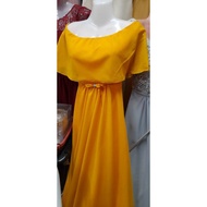 Golden yellow Ninang Lady dress ,sponsor dress for wedding