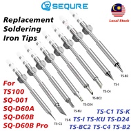 SEQURE Replacement Soldering Iron Tips SQ-001 SQ-D60A SQ-D60B SQ-D60B Pro TS-BC2/K/KU/D24/C1/C4/I/B2