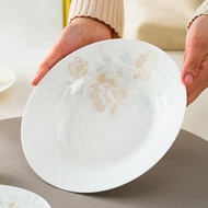 10個景德鎮青花瓷菜盤骨瓷盤子飯盤深盤碗盤套裝中式家用