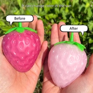 NE Discoloration Strawberry Squishy Mochi Toy Anti-stress Fidgets Toy for Kid Adult