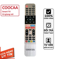 Điều khiển tivi Coocaa giọng nói chính hãng Remote coocaa smart TV mạ bạc - Hàng mới tặng kèm pin đi