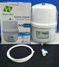 HYDRO MAX / UNIPURE RO Pressure Tank ถังเก็บน้ำ / ถังความดัน 3.2 Gallon (12 ลิตร) + วาล์วน้ำ + ท่อน้ำ PE 2 ม. ใช้กับ เครื่องกรอง เครื่องกรองน้ำ ro.