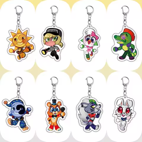 6CM game FNAF Acrylic Keychain Model Cosplay Characters Ornament Accessories Christmas Collection Gi