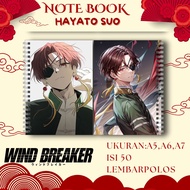 NOTE BOOK ANIME HAYATO SUO WIND BREAKER/ BUKU CACATAN HAYATO SUO WIND BREAKER