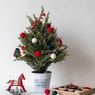 [Homyl478] Small Artificial Cypress Christmas Tree,Small Fake Potted Plant Artificial Potted Tree Fa