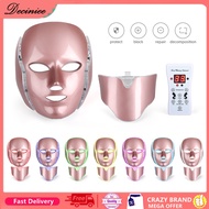 Led Therapy Mask Skin Rejuvenation Face Care Photon Treatment Beauty Machine 7 Colors Light Facial Skin Care Neck Mask Whitening