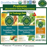 Traditional Medicinals, Organic Dandelion Chai Probiotic Tea/ Peppermint Delight Probiotic Tea,16 Wr