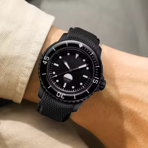 Premium 20mm 21mm 22mm Curved End Sailcloth FKM Rubber Watch Strap Fit For Longines Tudor No Gap Uni
