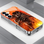 Alien vs Predator Luxury Plated Frame Glass Phone Case For Samsung Galaxy S22 S23 S24 S25 Ultra A22 