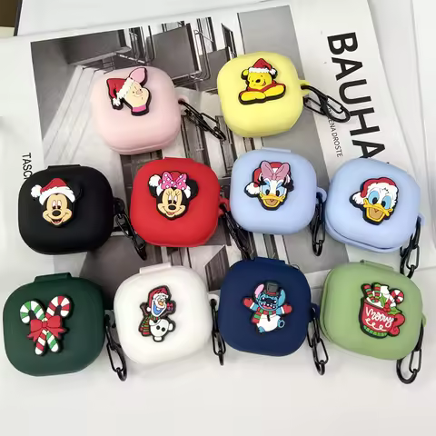Disney Christmas Style Mickey Minnie Earphone Case for Samsung Galaxy Buds Live/Buds Pro/Buds 2/Buds