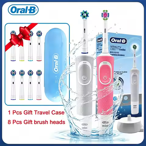 Oral B Electric Toothbrush D100 Rotating and Vibrating Rechargeable Toothbrush for Adults Oral Care 