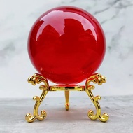 MERAH Red crystal balls in various sizes