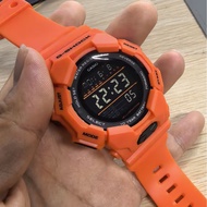 g/s/h/o/c/k GD-010 sports watch GD 010 LED time display watch Orange resin watchResin watch strap K7