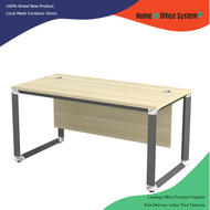 6 Feet Rectangular Shape Office Table with O Shape Pyramid Metal Leg (180cm x 75 cm x 75cm) - Home &