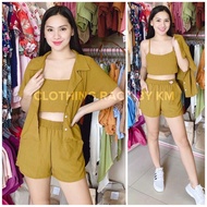 CLOTHINGRACKBYKM - REESE 3 IN 1 TERNO SHORTS S-M.