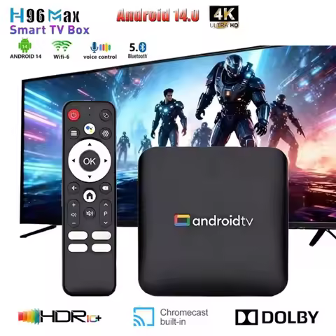 H96 MAX Amlogic S905L3 Android14.0 TV Box 2GB 16GB 4K HDR+ Video Decording 2.4G/5G WiFi BT4.0 Voice 