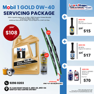 Car Servicing Package - Mobil 1 Gold Fully Synthetic Engine Oil 4L Service Package | 0W40